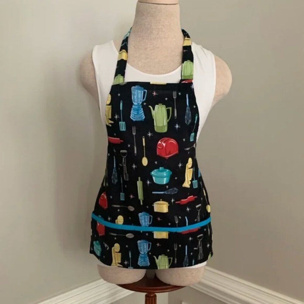 Kids Fun Apron with Vintage Kitchen Appliances